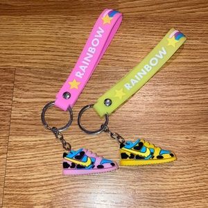 New Rainbow Sneakers Nike Design Keychains